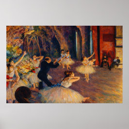 Poster The Rehearsal of the Ballet on Stage by Degas