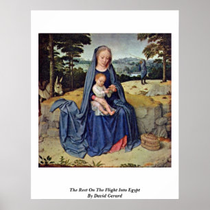Pôster The Rest On The Flight Into Egypt By David Gerard