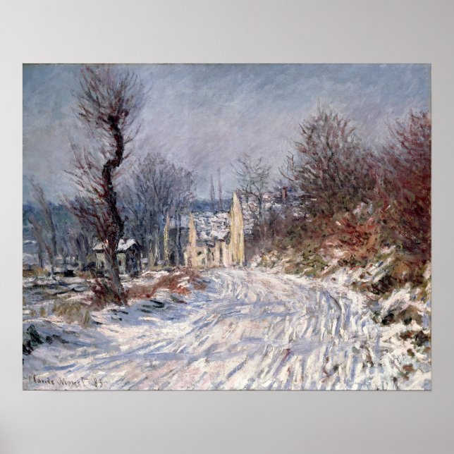 Poster The Road to Giverny, Winter, 1885 (Frente)