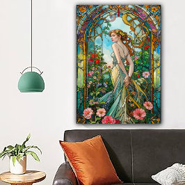 Poster The Romantic Vine Art Nouveau Feminine