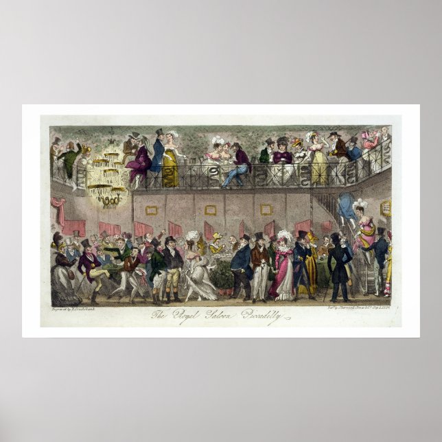 Poster The Royal Saloon, Piccadilly, from 'The English Sp (Frente)