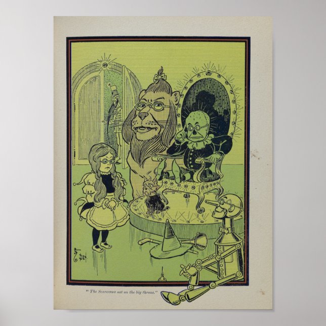 Poster The Scarecrow Sat on the Big Throne. (Frente)