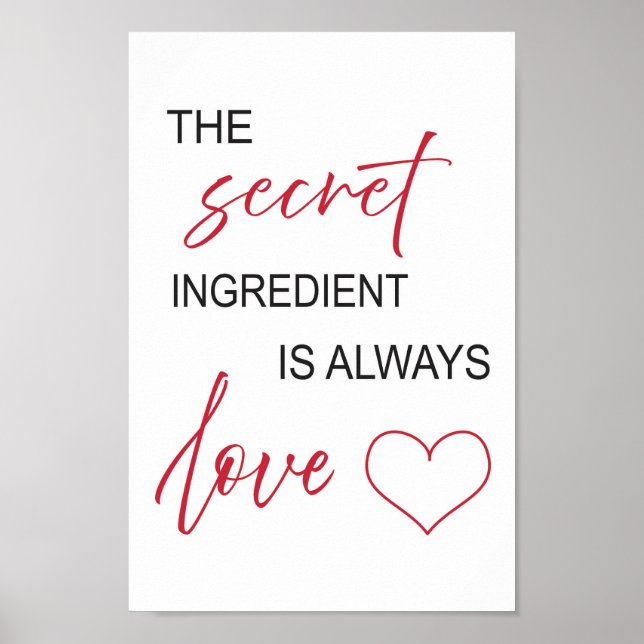 Poster The Secret ingredient is love  (Frente)
