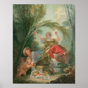 Poster The See-Saw - Fragonard Playful Rococo Art