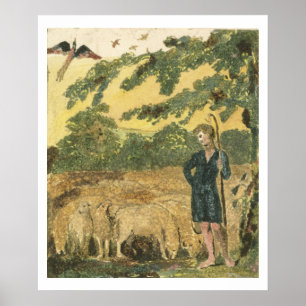 Pôster The Shepherd, from 'Songs of Innocence', 1789 (col