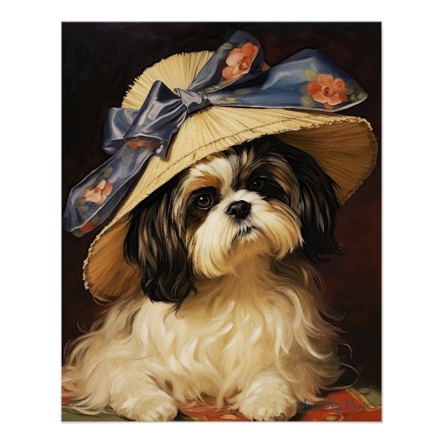 Pôster The Shih Tzu Dog 003 - Odessa Leyendecker (Frente)