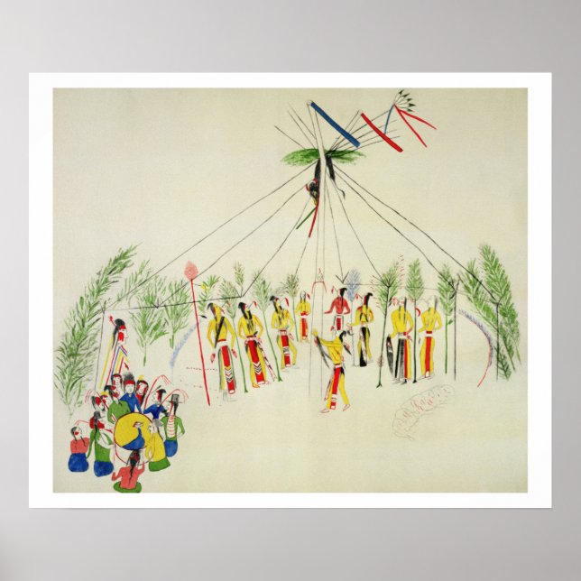 Poster The Shoshone Sun Dance (pigment on muslin) (Frente)