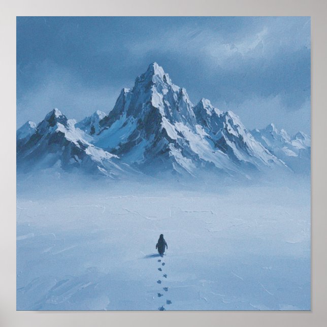 Poster The Silent Penguin March To Great Mountains (Frente)