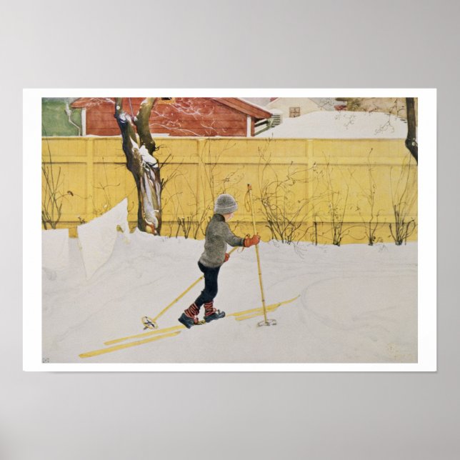 Pôster The Skier, c.1909 (Frente)