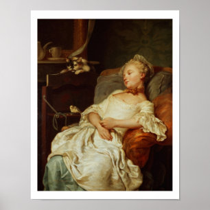 Pôster The Sleeper, 1759 (oil on canvas)