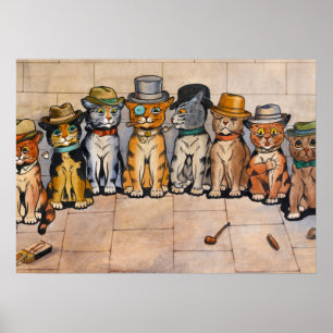 Poster The Smoking Cats by Louis Wain