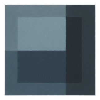Pôster The Song the Mirror Rejected Geometric Blue Gray