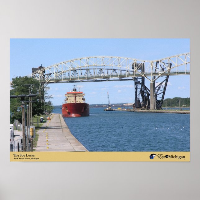 Poster The Soo Locks - Sault Ste. Marie, Michigan (Frente)
