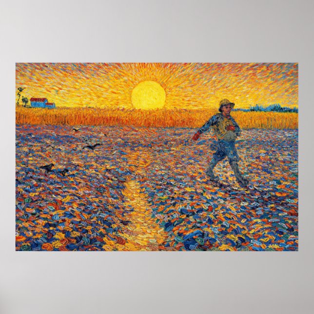 Poster The Sower by Vincent van Gogh (Frente)
