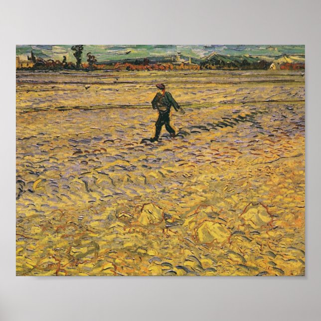 Poster The Sower, Vincent van Gogh (Frente)