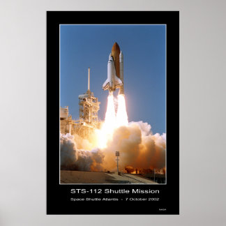 Poster The Space Shuttle Atlantis - 7 de outubro de 2002