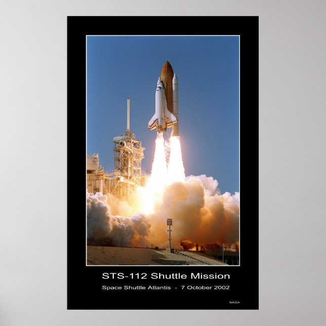 Poster The Space Shuttle Atlantis - 7 de outubro de 2002 (Frente)