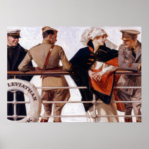 Poster The SS Leviathan, 1918 por J. C. Leyendecker