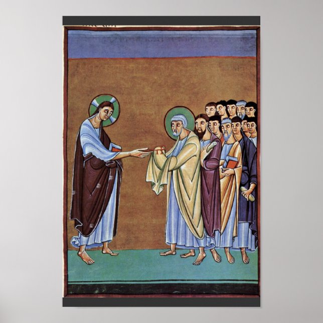 Poster The St. Peter Receiving The Keys By Meister Des Pe (Frente)