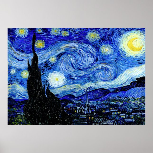 Poster The Starry Night by Vincent van Gogh (Frente)