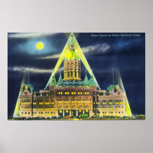 Poster The State Capitol Building at Night (Frente)