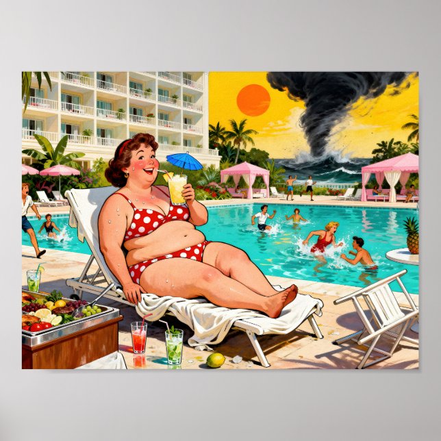 Poster “The Storm Can Wait” – A Self Denial Cartoon (Frente)