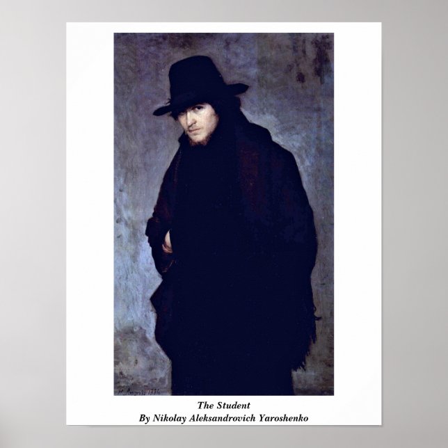 Poster The Student By Nikolay Aleksandrovich Yaroshenko (Frente)