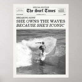 Poster The Surf Times Newspaper She Owns The Waves