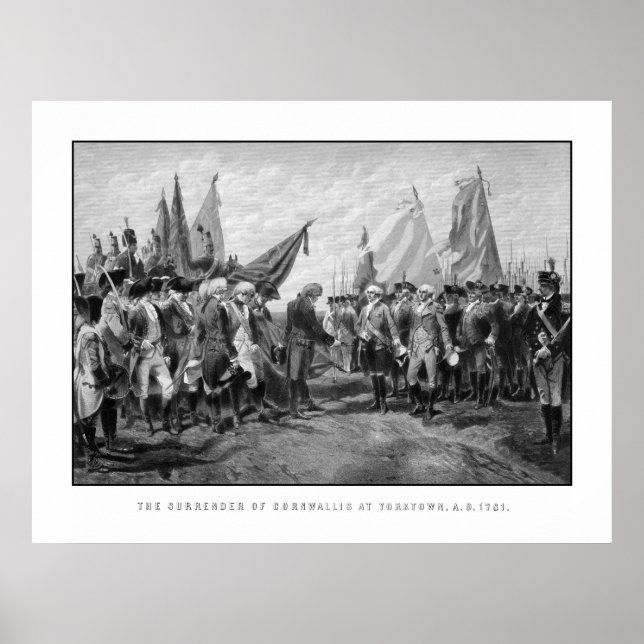 Pôster The Surrender Of Cornwallis At Yorktown (Frente)