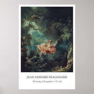 Poster The Swing by Fragonard – Rococo Art