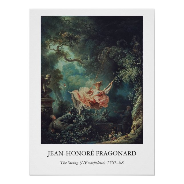 Pôster The Swing by Fragonard – Rococo Art (Frente)