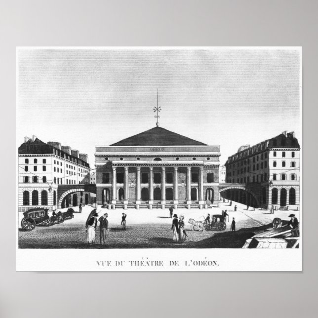 Pôster The Theater de l'Odeon, c.1830 (Frente)