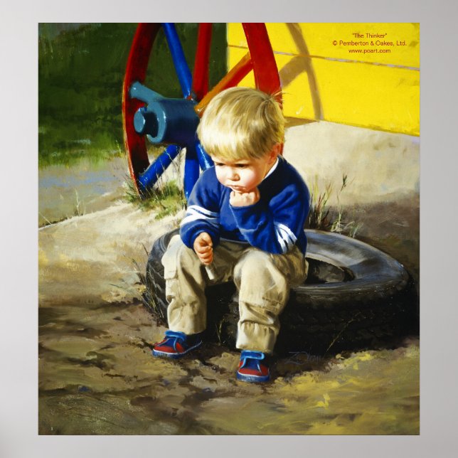 Poster The Thinker (Canvas Print) (Frente)