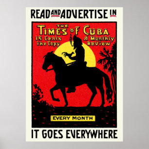 Poster The Times 1920 de Cuba