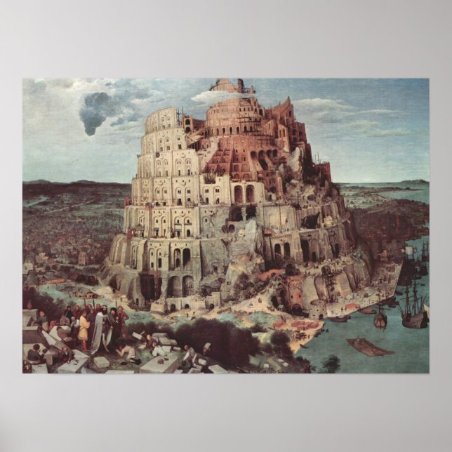 Pôster The Tower of Babel - Pieter Bruegel the Elder (Frente)