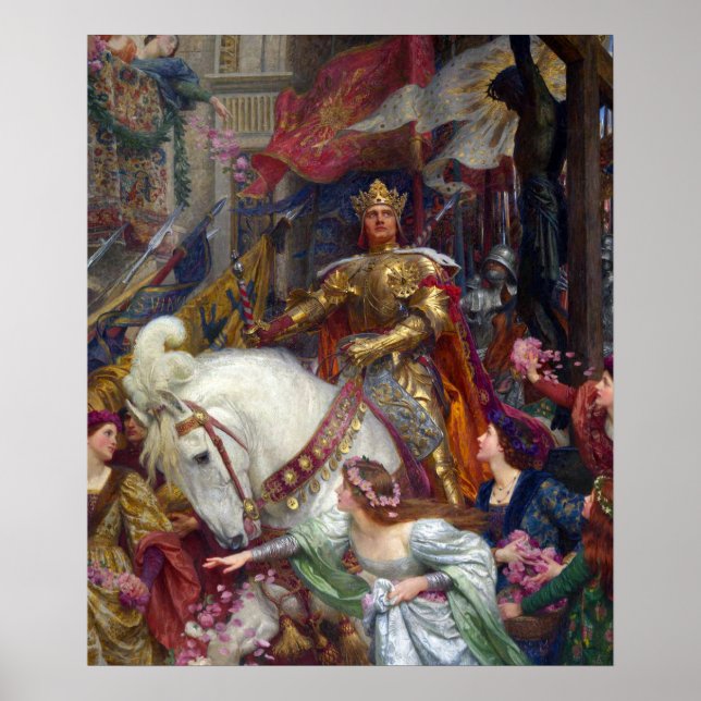 Poster The Two Crowns c. 1900, por Sir Frank Dicksee (Frente)