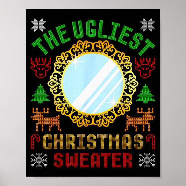 Poster The Ugliest Ugly Christmas Sweater With Mirror Fun (Frente)