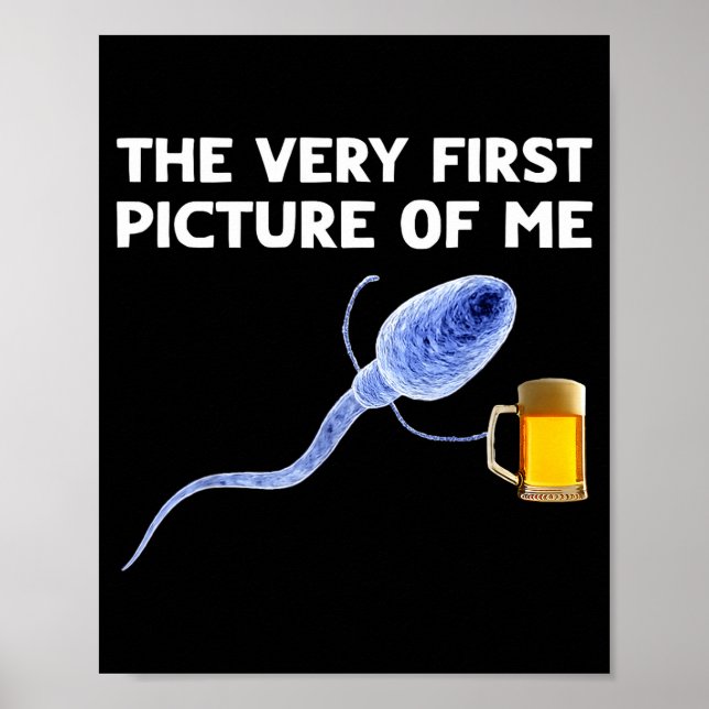 Poster The Very First Cture Of Me Funny Sperm Holding Bee (Frente)