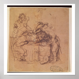 Poster The Vices of the Prodigal Son (pen and ink on pape