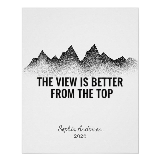 Pôster The View Is Better From The Top I Personalized (Frente)