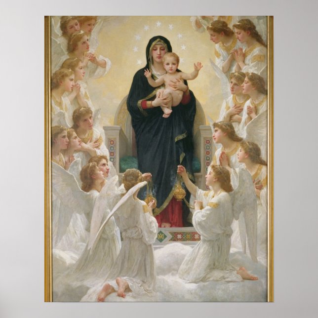 Poster The Virgin with Angels, 1900 (Frente)