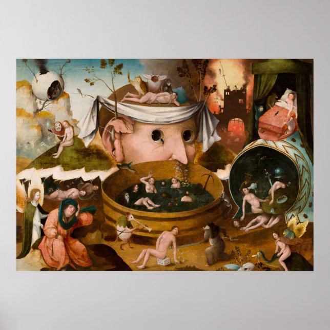 Poster The Visions of Tondal, 1479 by Hieronymus Bosch (Frente)
