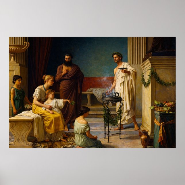 Poster The Visit of a Sick Child by Waterhouse (Frente)