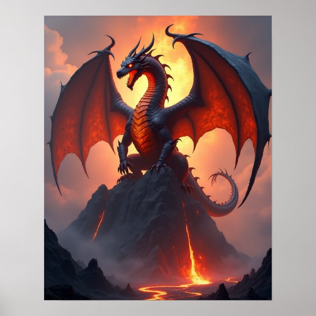 Poster The Volcanic Forge Dragon (Frente)
