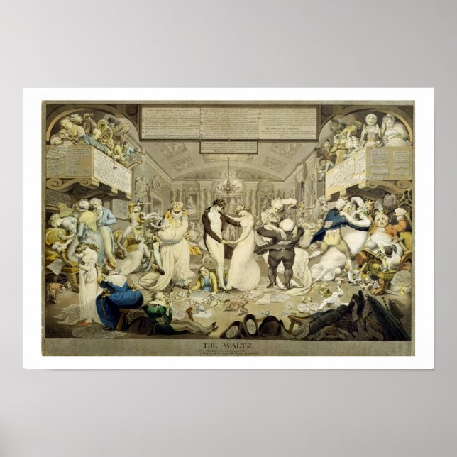 Poster The Waltz (coloured engraving) (Frente)