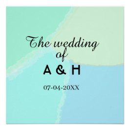 Pôster The wedding of add couple name initial letter date