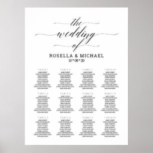 Poster The Wedding Seating Chart