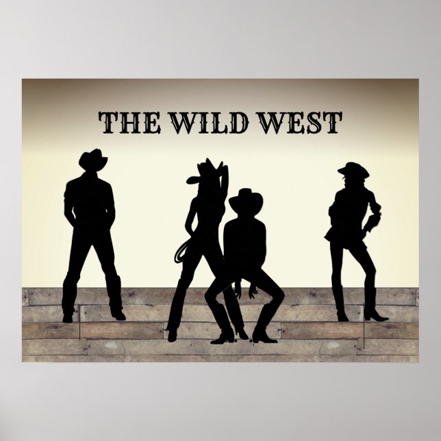 Poster The Wild West Custom Text (Frente)