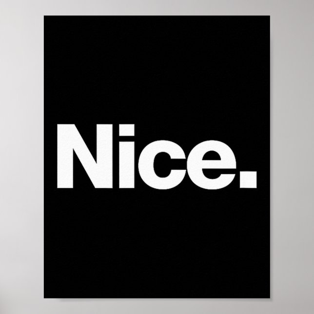 Poster The Word Nice _ A Christmas Design That Says Nice  (Frente)