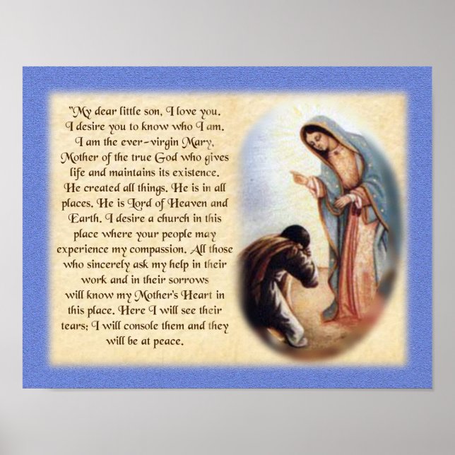Poster The words of Our Lady of Guadalupe (Frente)